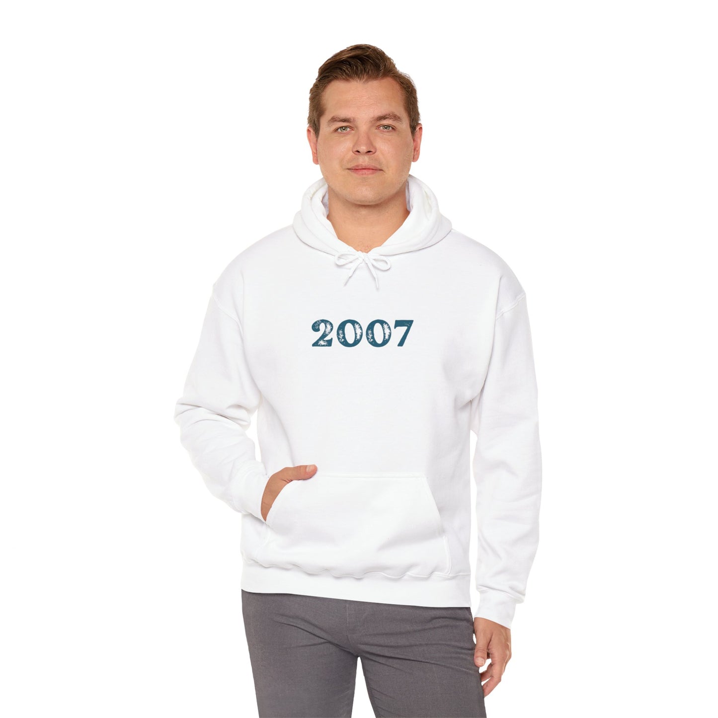 Year of Birth 'Faded Letter' design Unisex Hoodie with your choice of year