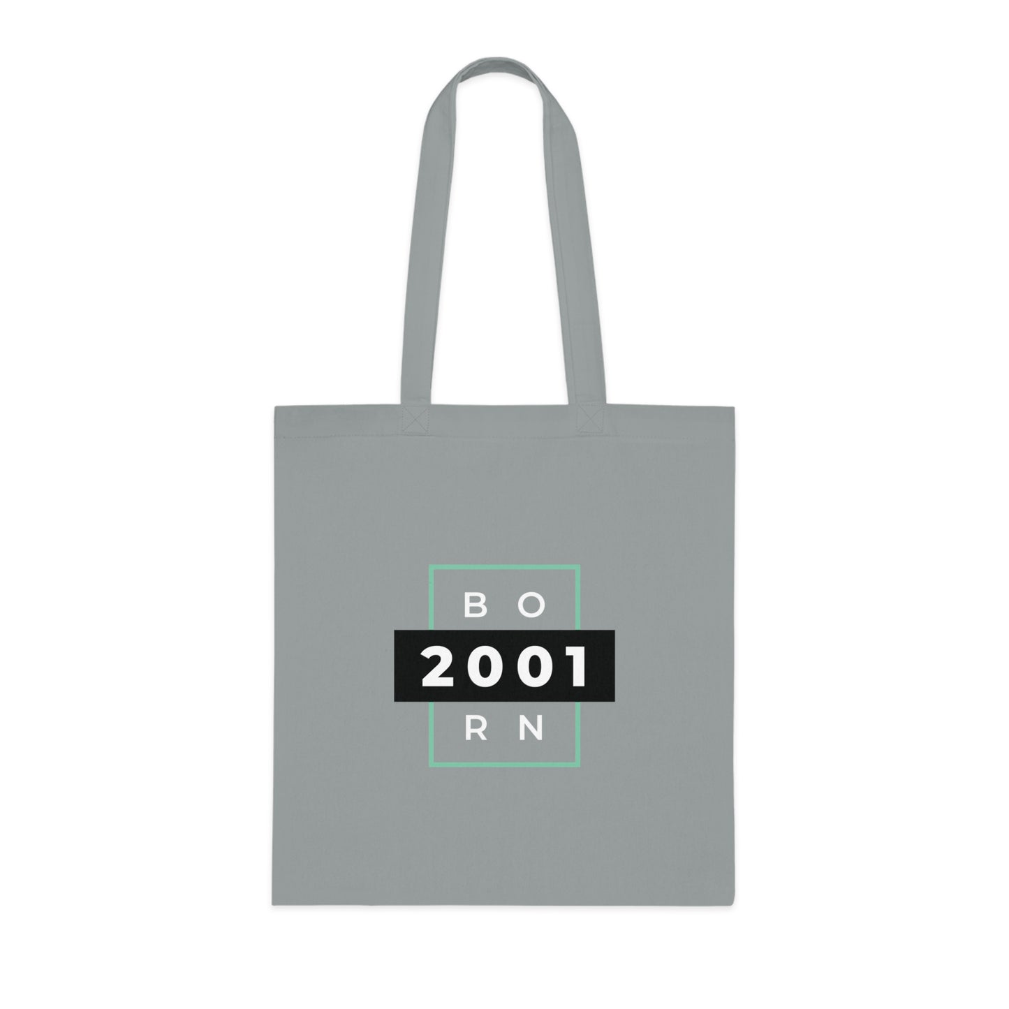 Year of Birth "Born Split" Design Cotton Tote with your choice of year of birth