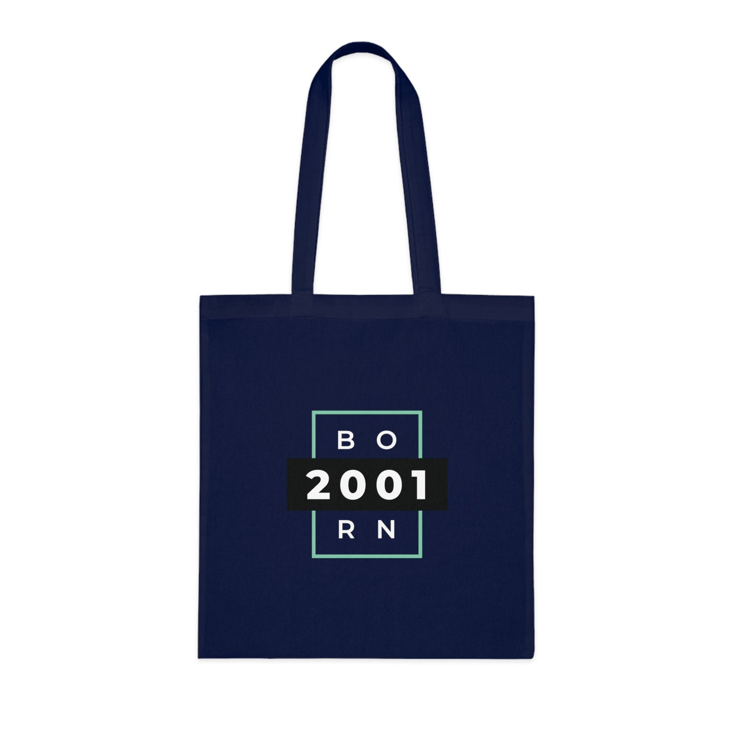 Year of Birth "Born Split" Design Cotton Tote with your choice of year of birth