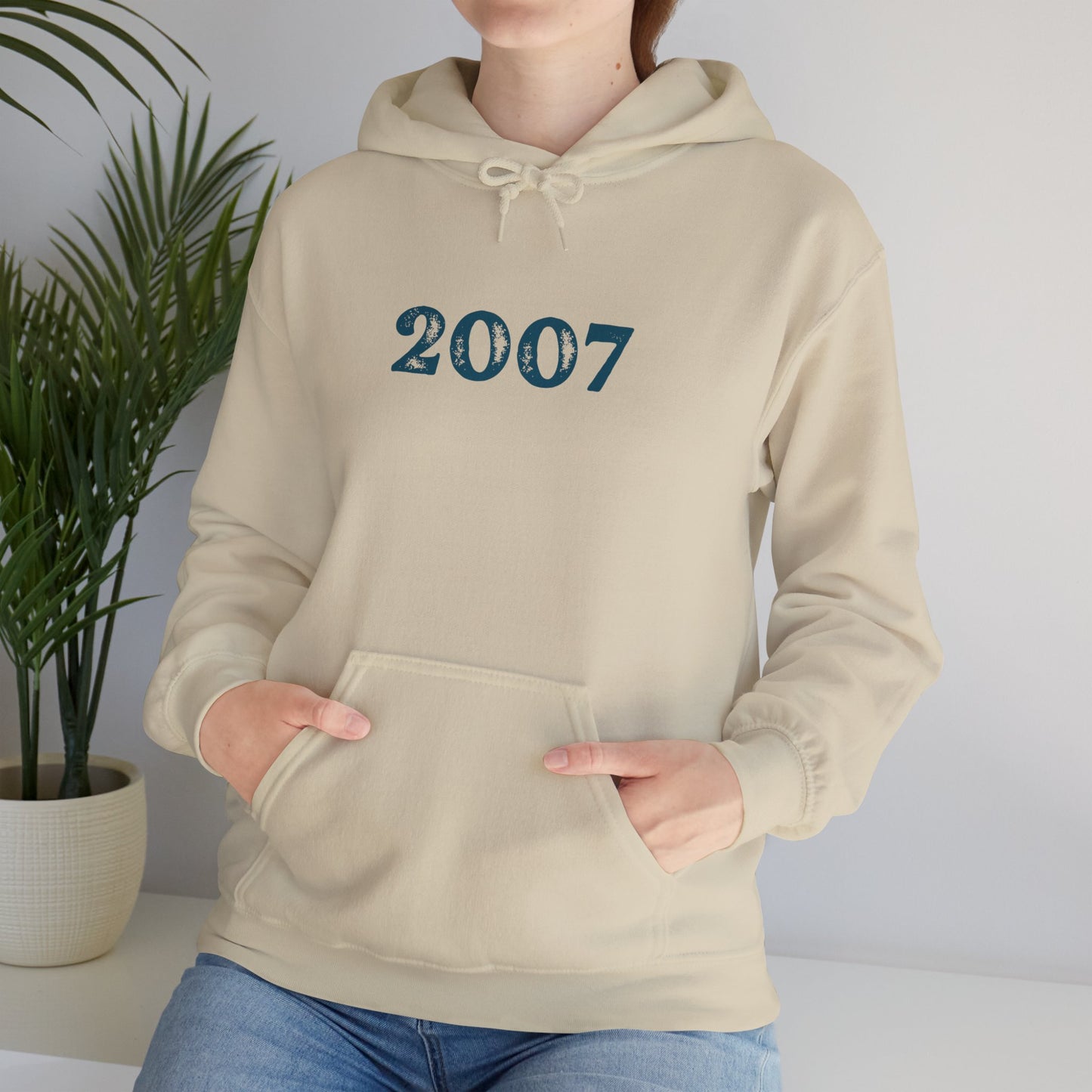 Year of Birth 'Faded Letter' design Unisex Hoodie with your choice of year