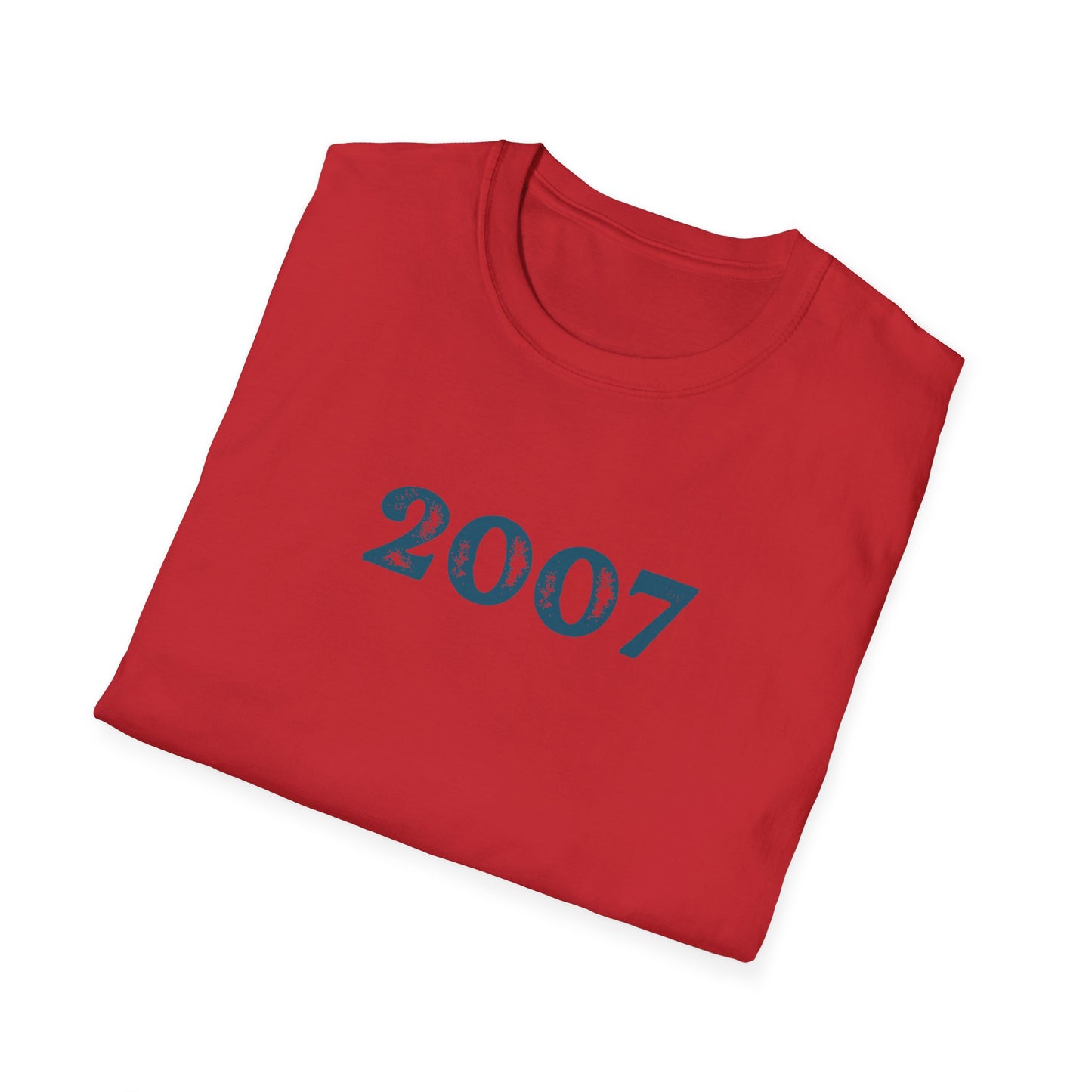 Uni Sex Year Of Birth  'Faded Letter' design SoftStyle T shirt with your choice of year.