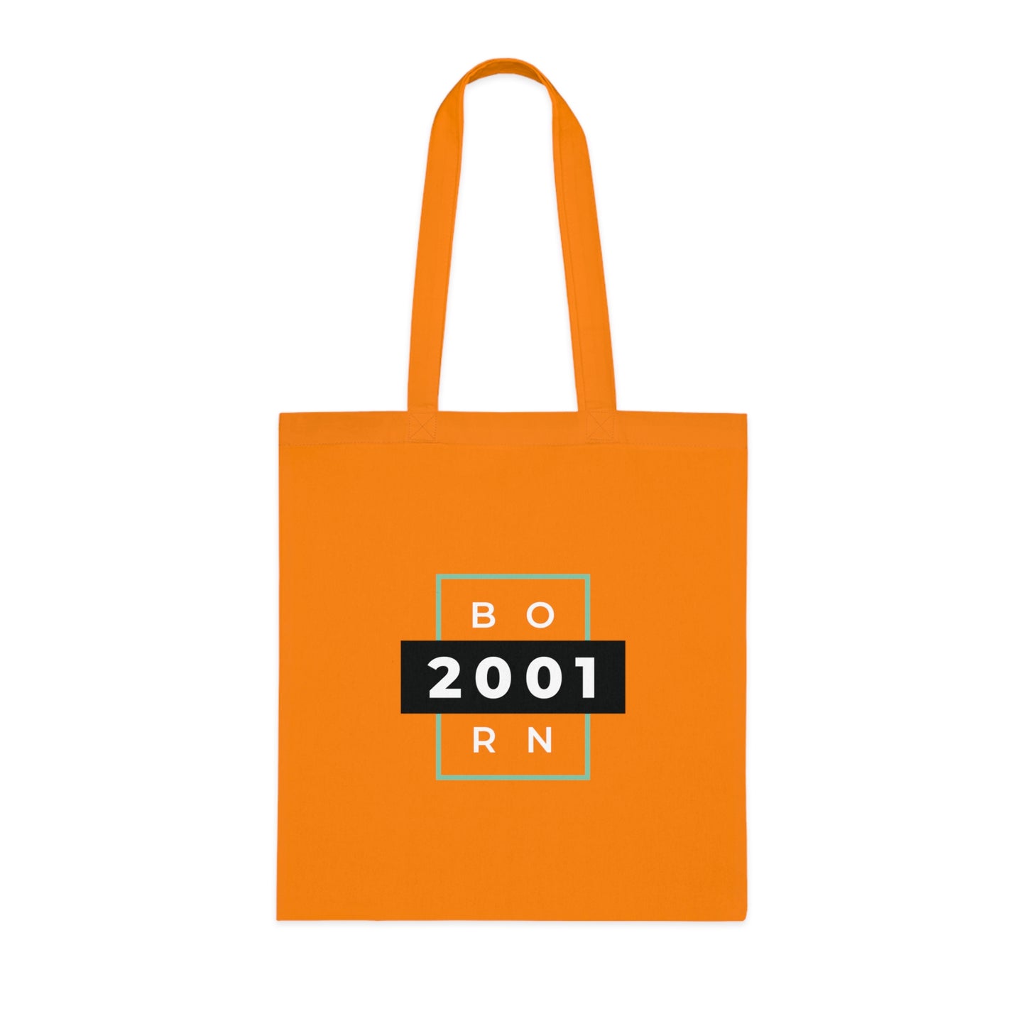 Year of Birth "Born Split" Design Cotton Tote with your choice of year of birth