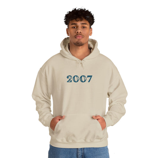 Year of Birth 'Faded Letter' design Unisex Hoodie with your choice of year