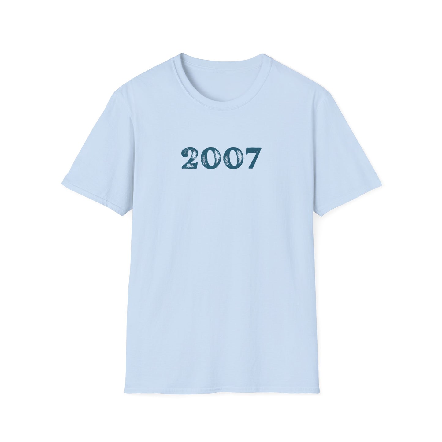 Uni Sex Year Of Birth  'Faded Letter' design SoftStyle T shirt with your choice of year.