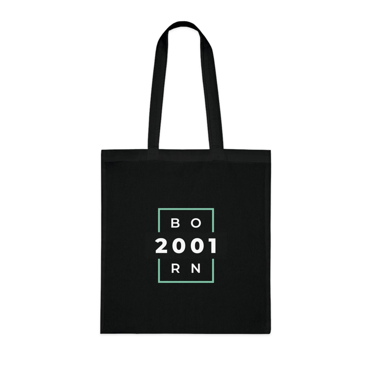 Year of Birth "Born Split" Design Cotton Tote with your choice of year of birth