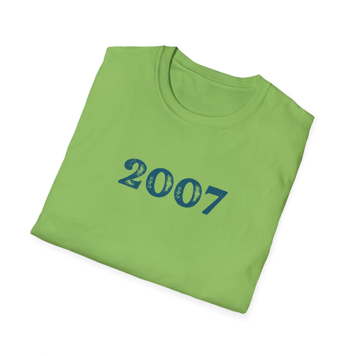 Uni Sex Year Of Birth  'Faded Letter' design SoftStyle T shirt with your choice of year.