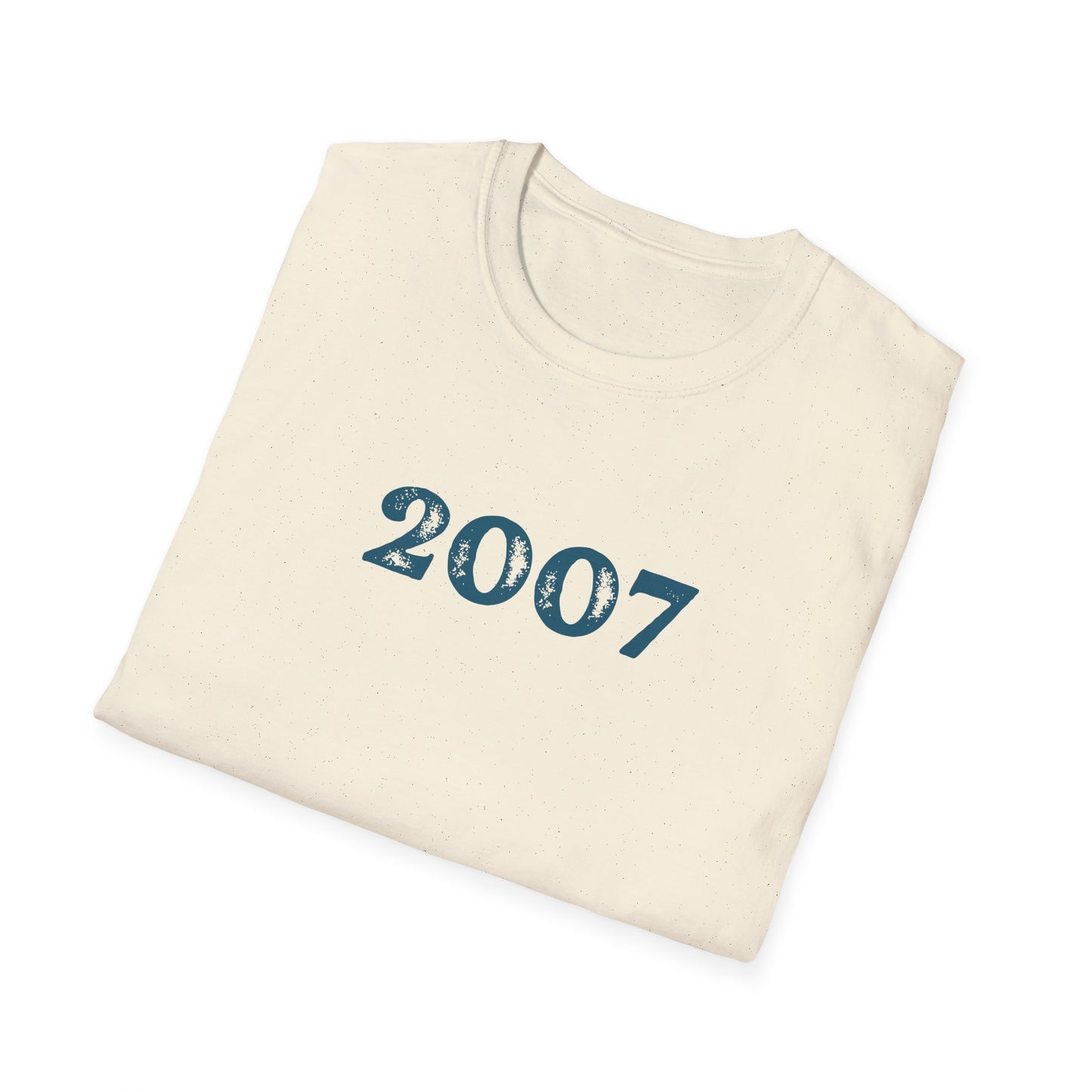 Uni Sex Year Of Birth  'Faded Letter' design SoftStyle T shirt with your choice of year.