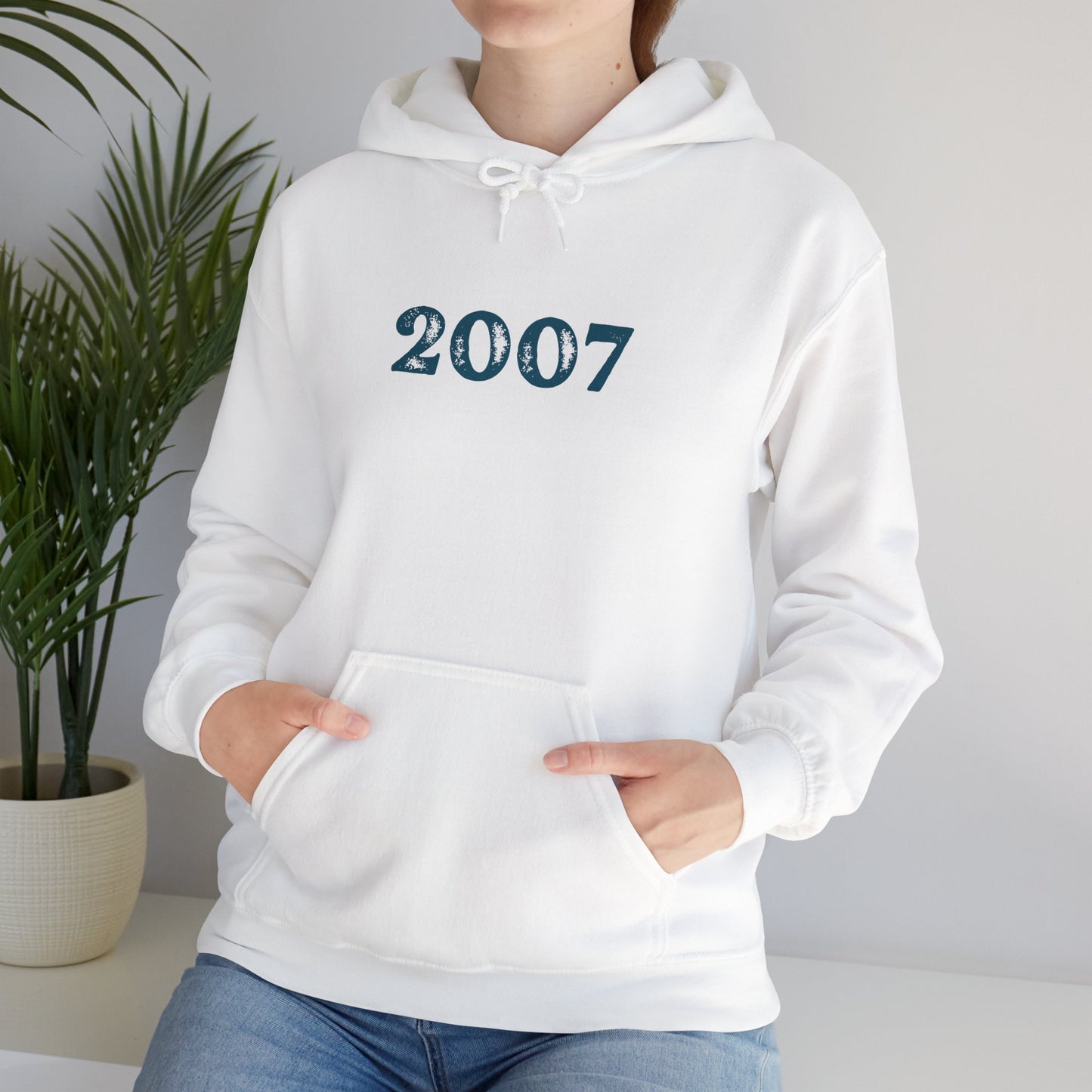 Year of Birth 'Faded Letter' design Unisex Hoodie with your choice of year