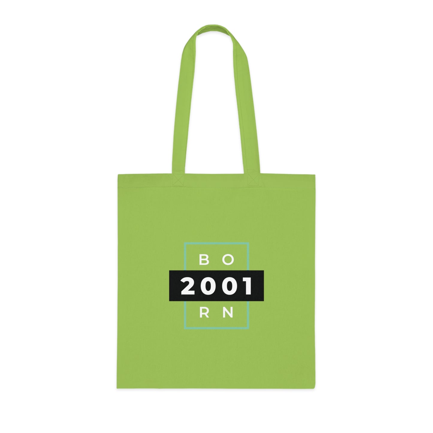 Year of Birth "Born Split" Design Cotton Tote with your choice of year of birth